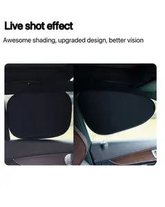Black electrostatic-adhesion sunshade for cars, sun protection and heat insulation for car windows, opaque privacy window blocking
