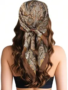 Paisley Print Classic Headscarf, Outdoor & Travel Bohemian Women's Scarf, Hair Wrap, Headband, Versatile Fashion Accessory