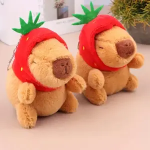 Capybara Plush Keychain Animal Strawberry Shortcake Turtle Key