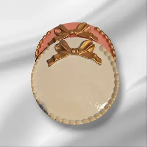 Cute Coquette Coasters Pink and White Variety - Decorative Tableware with Bow Design Aesthetic