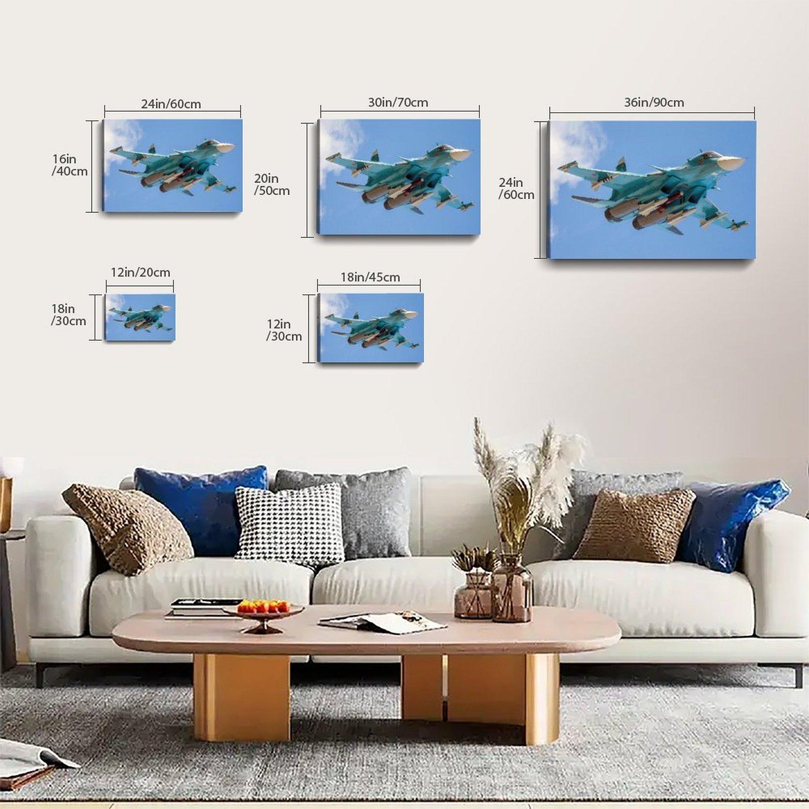 Military Fighter Poster Su-34 Poster Decorative Painting Canvas Wall Art Picture Print Modern Family Bedroom Decor