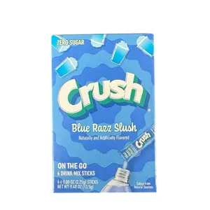 Crush Zero Sugar Drink Mix Blue Razz Slushie- 6 Sticks Per Box