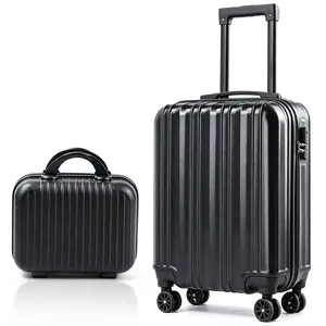 2 Pcs Carry on Luggage Sets With Spinner Wheels Lightweight Travel Suitcases PP Hardshell Carry-on 20 Inch & 14 Inch