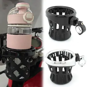 Adjustable Motorcycle Cup Holder for Handlebars 22-32mm, Fits Harley Series & Atv Models, Drink Tray Beverage Stand Accessory, Motorcycle Accessories
