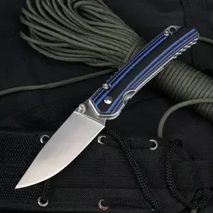 Tactical Folding Knife D2 Steel G10 Handle EDC Tool for Camping Bushcraft Outdoor