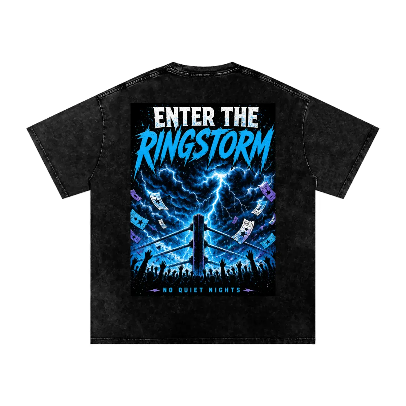 Enter the Ringstorm Electric Wrestling Oversized T-Shirt