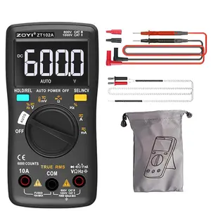Digital Multimeter, 6000 Counts True RMS Auto Ranging Multimeter, NCV Non-Contact  Tester with Resistance, Capacitance, Temperature, Continuity Buzzer, Dual Fuse Safety Protection