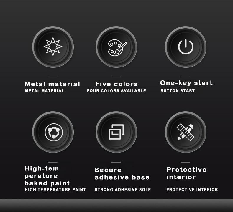 Futuristic Mecha Push to Start Button Cover - 3D Metal Ignition Switch Protector, Cool Car Accessories & Interior Decor