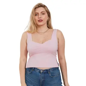 Women Solid Color Camisoles Sleeveless Sling Tank Tops SummerFit Exposed Navel Vests Crop Tops Streetwear