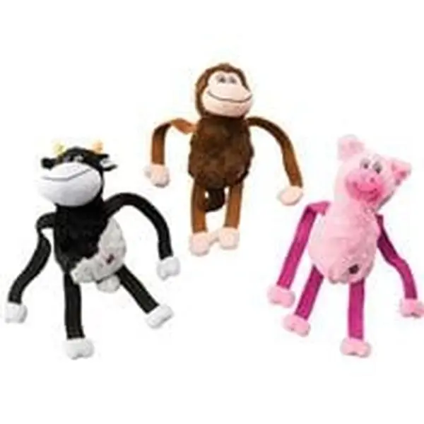 Ethical Stretcheeez Soft Plush Cat Toy Assortment - 13 in. Tug Toy with Woven Stretchy Limbs, Ideal for Interactive Play & a Game of Tug