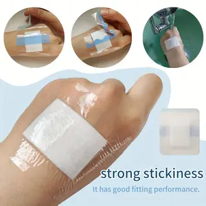 15/30 pieces of PU small rectangular transparent self-adhesive stickers, durable and larger in size, won't peel off, sports tape