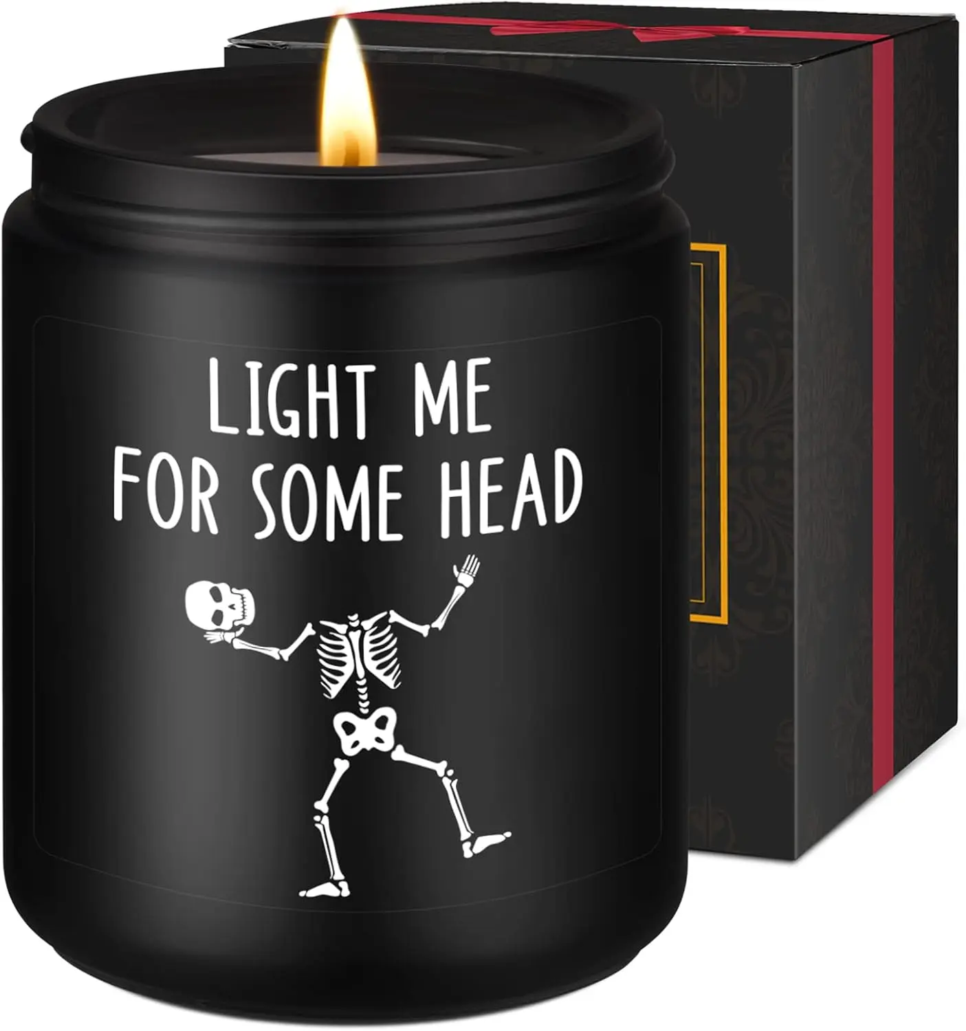 Halloween Fall Gift Fairy's Gift Candle, Gifts for BF, BF Gifts, I Love You Presents for Him Boyfriend, Halloween, Spooky Birthday, Goth Fathers Day, Boo Basket Stuffers, Anniversary Funny Skull Presents for Men Husband