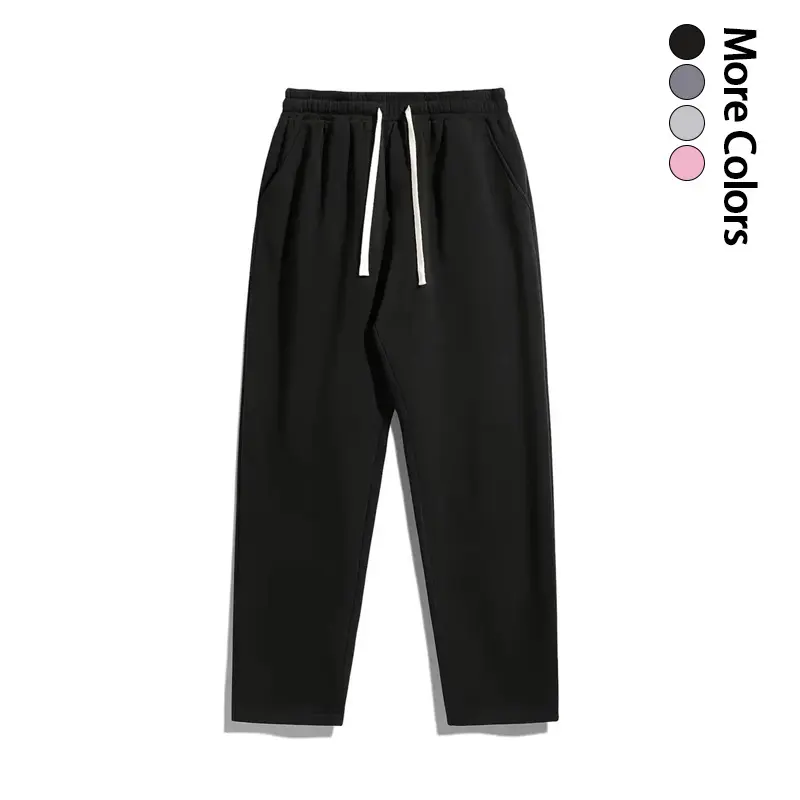 Men’s Basic Casual Drawstring Waist Loose-Fit Soft Jogger Trousers - Athletic Bottoms, Fitness Trousers, Activewear Bottoms for Everyday Active Sports, Running