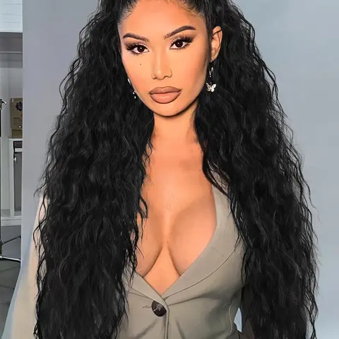 [kookastyle] Ponytail Extension Claw 30" Curly Pony Tail Clip in Claw Hair Extensions Fluffy Natural Looking Synthetic Hairpiece for Women