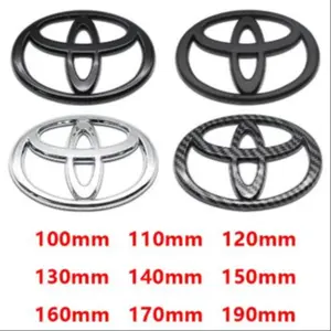 Abs Car Emblem Front & Rear Styles 1pcs Fits Toyota Landcruiser Prado Rav4 Highlander Alphard Wish Camry Yaris Corolla Reiz Vios Levin Car Decal Sticker For Cars