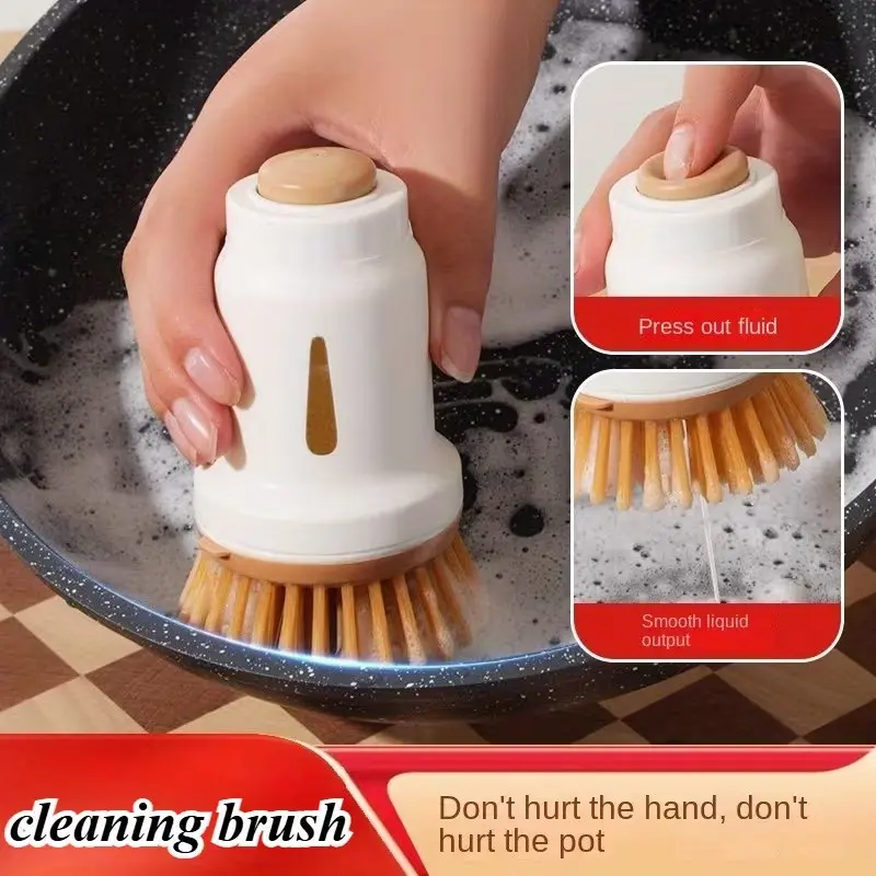 2-Piece Kitchen Dish Brush Set, Multi-Functional Cleaning Tool, Cleaning Supplies, Gentle on Hands and Pots, Efficient Dirt Removal, Easy to Use