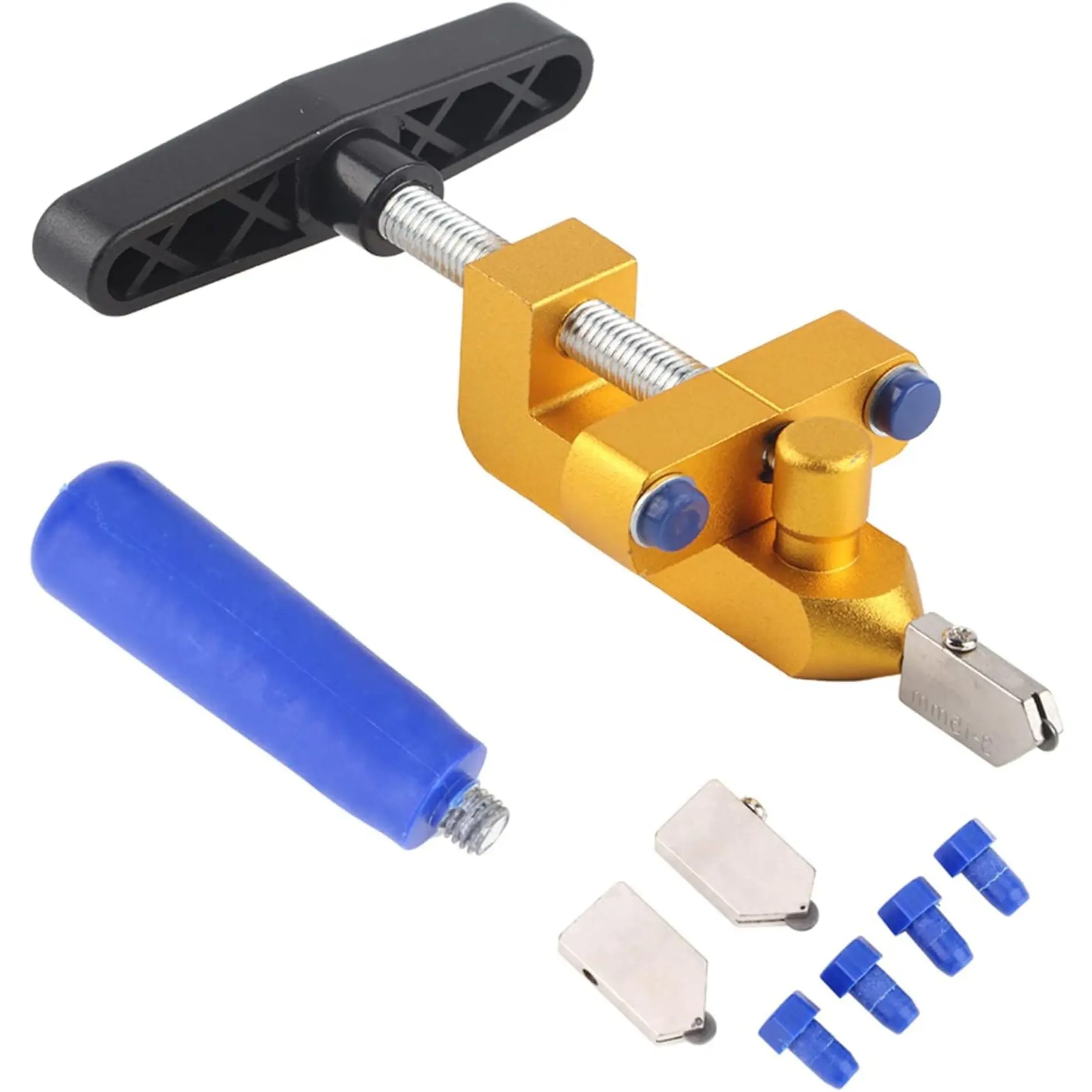 Portable Multifunction Glass & Tile Cutting Tool, Handheld All-in-1 Cutter for 3-15mm Glass and Ceramic Tiles