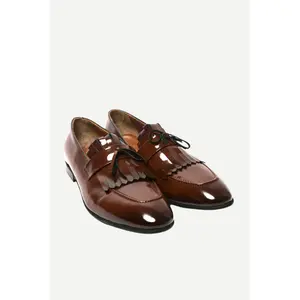 Kiltie Fringe Loafers Coffee Brown
