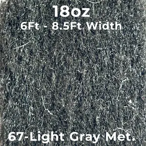 18oz Boat Carpet - 67 Light Gray Metallic - 6Ft & 8.5Ft Width