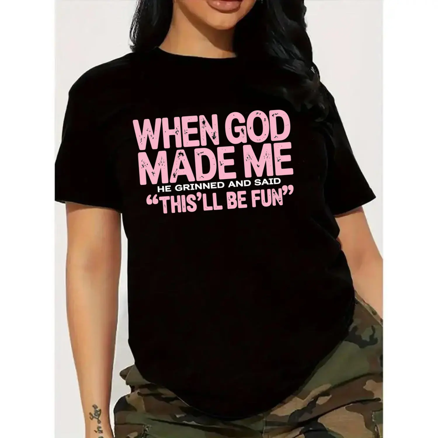 When God Made Me He Grinned and Said This'll Be Fun Shirt, Faith Tshirt, Funny Christian Shirt, Jesus Humor Tee, Religious Shirt, Church Tee
