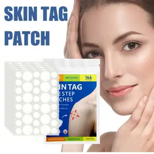 KHAZIX Skin Tag Care Patches 144pcs, Transparent & Waterproof, Suitable for All Skin Types, Single Item Pack, Non-Flammable, Notified Via Scpn/cpnp