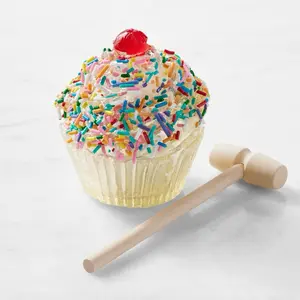 Hollow Hard Candy Cupcake filled with sweet Cupcake Gummy snack