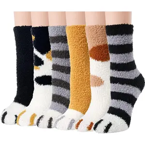 Women Fuzzy Socks Cozy Soft Fluffy Cute  Slipper Socks Sleeping Warm Socks Christmas  for Girls