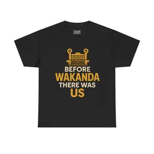 Wakanda Pride Tee - Graphic Unisex Heavy Cotton T-Shirt for Black Panther Fans, Unique Gift Idea, Celebration Apparel, Statement Clothing