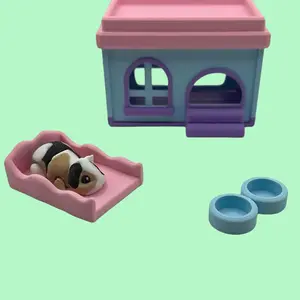Cute mini home for animal figure decor with guinea included