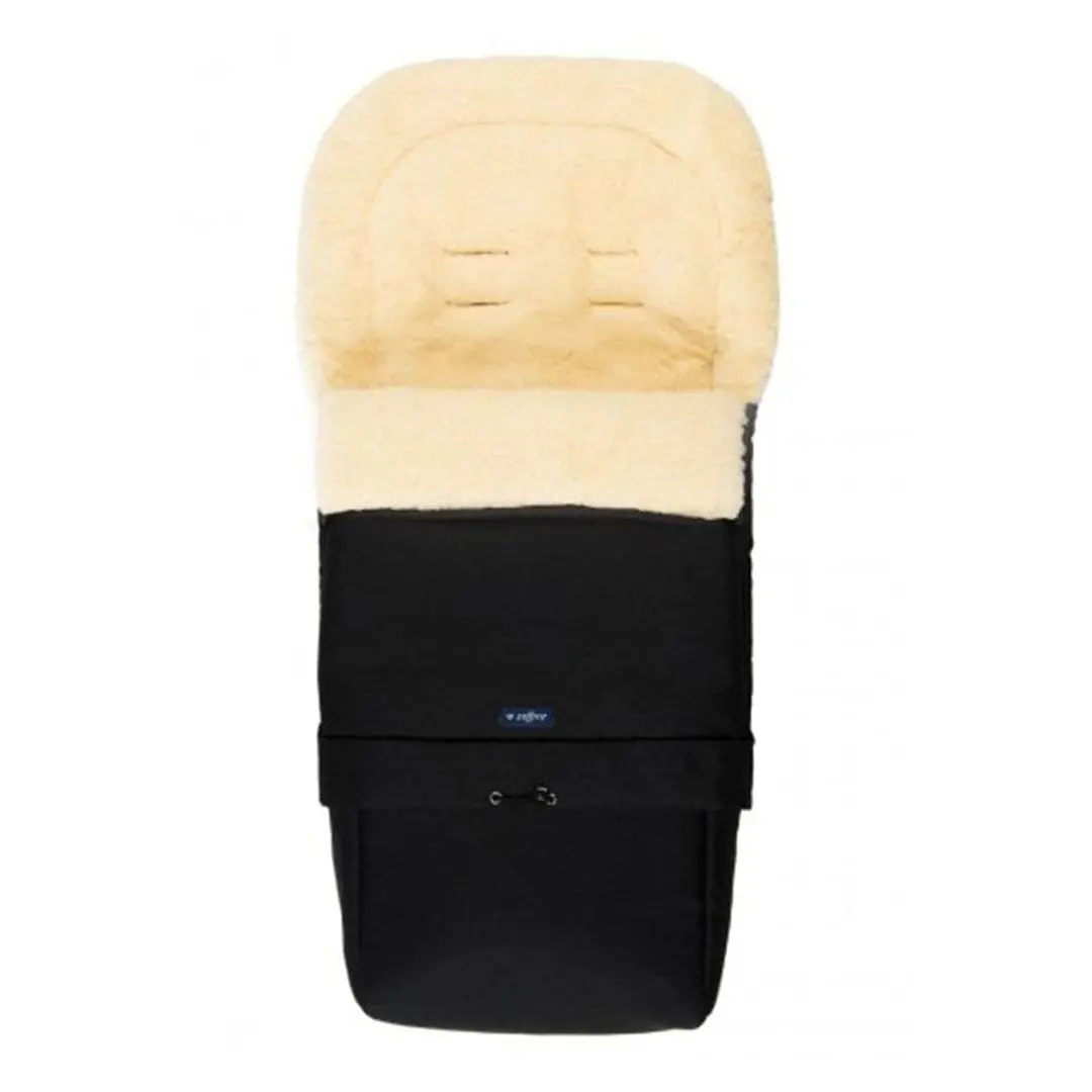 Sleep and Grow Black Organic Wool Adjustable Footmuff