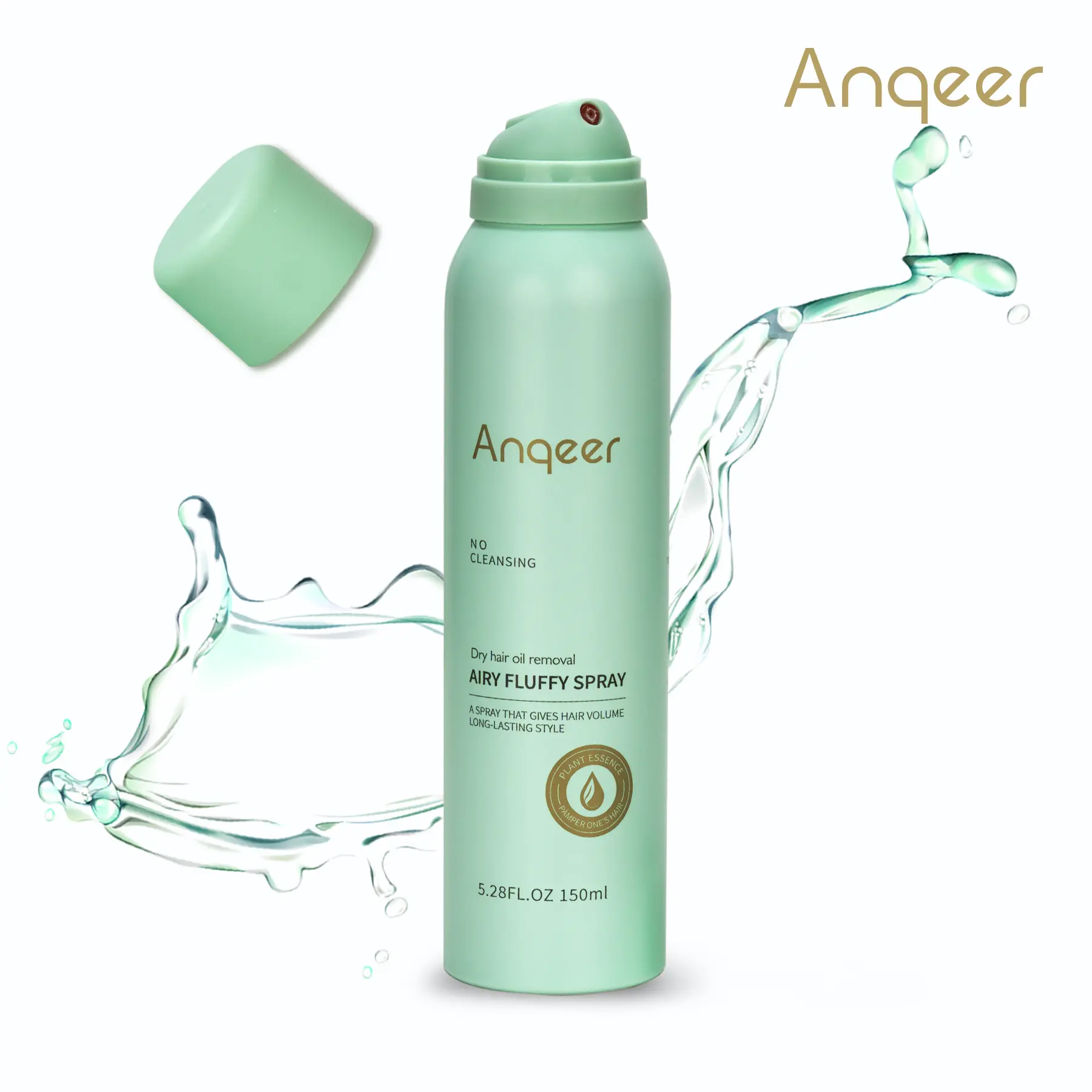 ANQEER No Rinse Dry Shampoo (150ml) - Quick Oil Remover, Hydrating Haircare Cleanser for Fluffy Air-Textured Hair