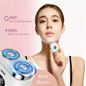 Mini Electric Shavers for Women & Men, Portable Pocket Dual-Head Electric Razor with IPX7 Waterproof, Wet and Dry Shaving, USB-C Rechargeable Compact Travel Face & Body Trimmer for Home Travel Business, Cordless Waterproof Shaver