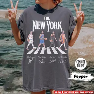 New York Basketball Shirt, Abbey Road Style Graphic Shirt, Comfort Colors Top