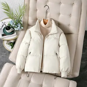Puffer Jacket Womens Oversized Cropped Puffy Quilted Winter Jackets Coat