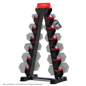 HARISON Heavy Duty 6-Tier A-Frame Dumbbell Rack, 480LBS Capacity Space-Saving Home Gym Organization Stand (Rack Only)