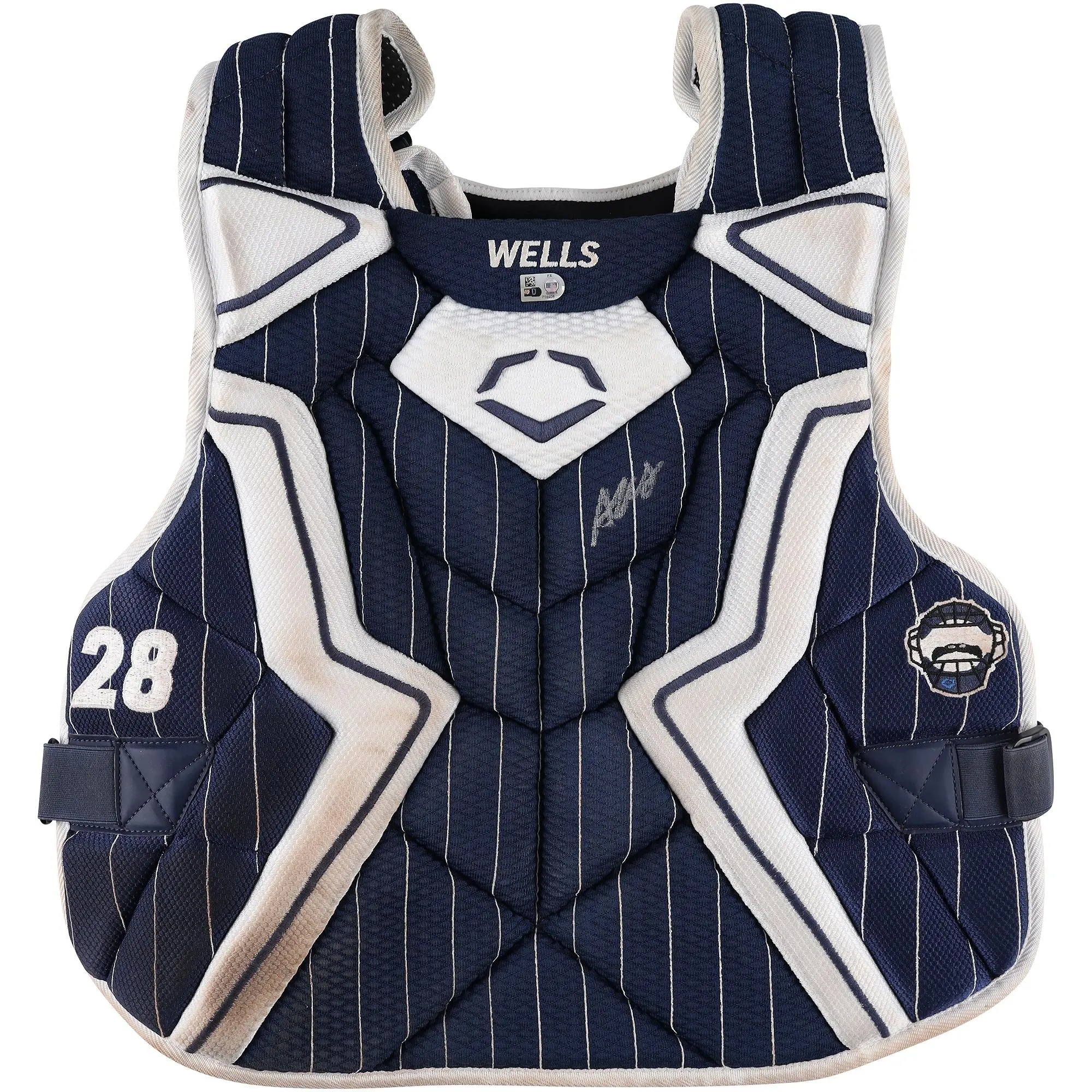 Austin Wells Yankees Signed GU EvoShield Chest Protector vs Blue Jays on 10/8/25