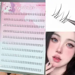 240 Clusters Small Flames Glue-Free Lower Eyelashes, Natural Simulation, Segmented Transparent Stems, Super Soft, Easy Application, Fluffy Eyelashes Cluster, Eyelash Falsies
