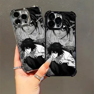 Death Note L And Light Yagami Anime Phone Case For iPhone 17 Promax 16 15 14 13 12 11 Plus Pro Max 17Air and Samsung S26 S25 S24 S23 S22 S21 FE Plus Ultra - Anti Drop Full Perfect Aesthetic Printed Soft TPU Case lover