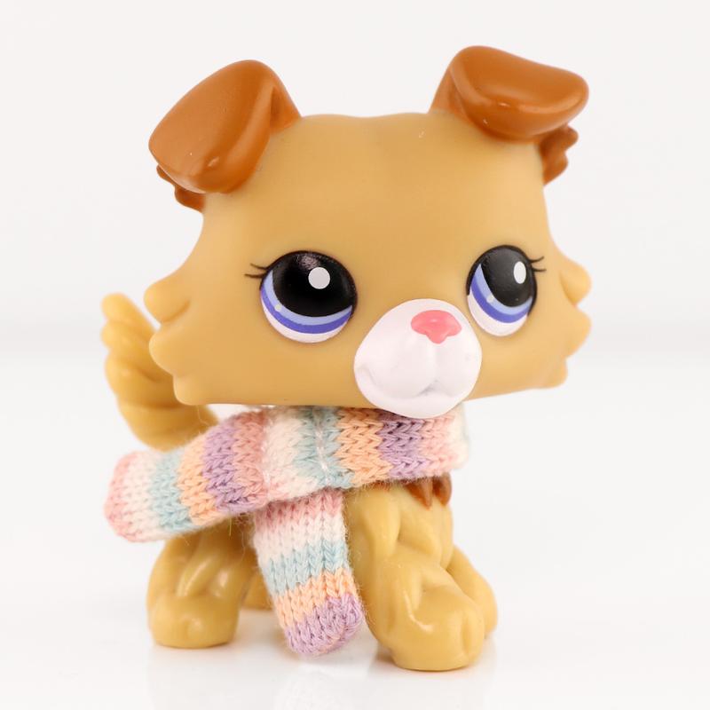 Pet Shop Collie Shepherd Dog Collectible Animal Action Figures Bobble Head Play Pack for LPS Collectable Cute Cartoon Figurine with Vivid Colors and Durable Materials