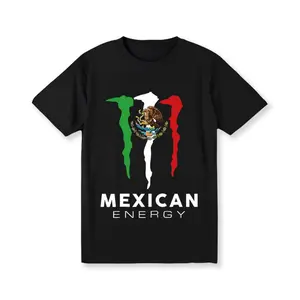 MEXICO FLAG MEXICAN ENERGY DRINK LOGO T-SHIRT