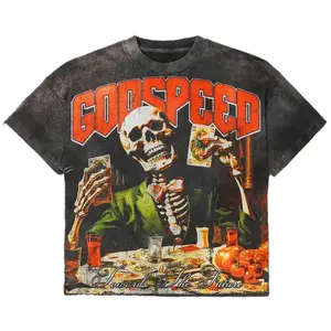 Vintage Graphic"Godspeed. Towards The Future " Top Tshirt streetwear, Y2K style Casual Cotton Classic Crewneck DesignTees T-shirt