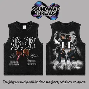 The R&B Tour 2026: Raymond & Brown #3 Premium Acid Washed 100% Tank Top T-Shirt, R&B Music Duo Graphic Tee, Urban Hip Hop Soul Streetwear Shirt, Concert Tour Merch, Gift for R&B Fans, Vintage Music Tee
