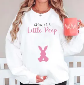 Pregnancy Easter Sweatshirt, Easter Pregnancy Announcement Tee, Easter Baby Reveal Shirt, Spring Expecting Mom Graphic Hoodie, Cute Maternity Easter Top, Bunny Pregnancy Reveal Gift, Full Colors, Full Sizes