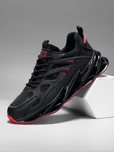 DAFK Blade "Dark Knight" Mech Shoes - Black Edition: Trendy and Versatile, Offering Comfort, Durability, Support, and Rebound for Sports; Low-cut Casual Running Shoes for Men, Perfect for Leisure and Exercise