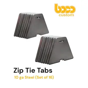 Zip Tie Tab, DIY Weld On, 16-Pack, for ATVs, Cages  - All Metal