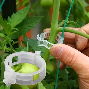 200pcs/400pcs plant clips, suitable for home Climbing Vegetable Plant garden vine trellising, Garden Supplies, made of PP plastic | Easy snap design | Reusable | For eggplant, tomato, chili, grapes
