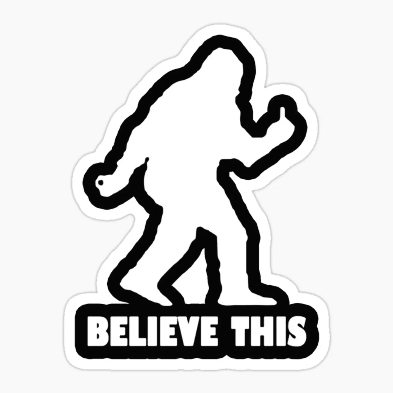 Sasquatch DFS Vinyl Sticker - Waterproof Vinyl Decals, Windshield Sticker, Outdoor-Resistant Vibrant Multi-Size Peel-Off Office Stationery Label for Car Customization