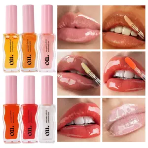 Sam Sugar Fruit Honey Essence Lip Oil, Sexy Plump Lips Jelly Strawberry Colored Lip Liquid, Waterproof Moisturizing Hydrating Glossy Lip Gloss, Lip Care, Ideal Gift, Nourishing