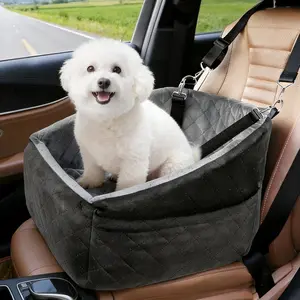 Comfortable Small Dog Car Seat, Fits Pets Up to 25 Lbs, Non-Slip Design, Easy Installation, Fully Detachable with Safety Belt