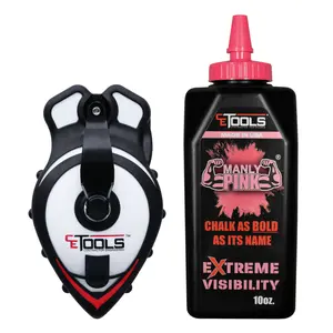 SnapBack Chalk Line with Releasable Tip® & Manly Pink 10oz Chalk